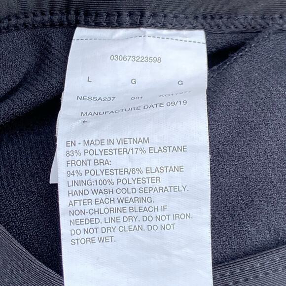 Nike Texture Stripe Double Crossback One Piece Swimsuit Size Large NWOT - Picture 9 of 12